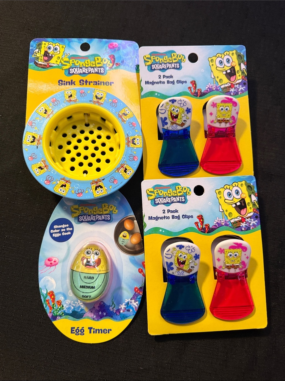 🧽🧽 SpongeBob Squarepants Yellow/Blue/Red Kitchen Accessories Set 🧽🧽